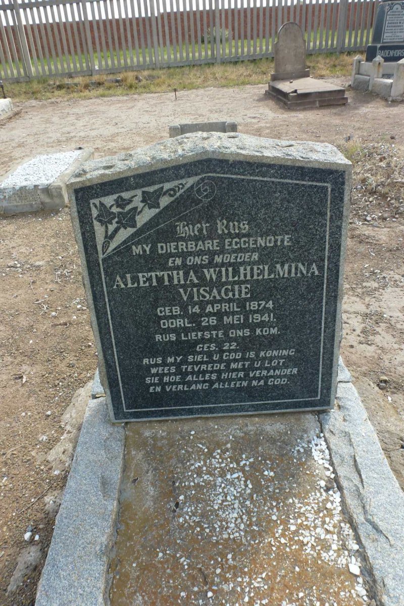 VISAGIE Alettha Wilhelmina 1874-1941
