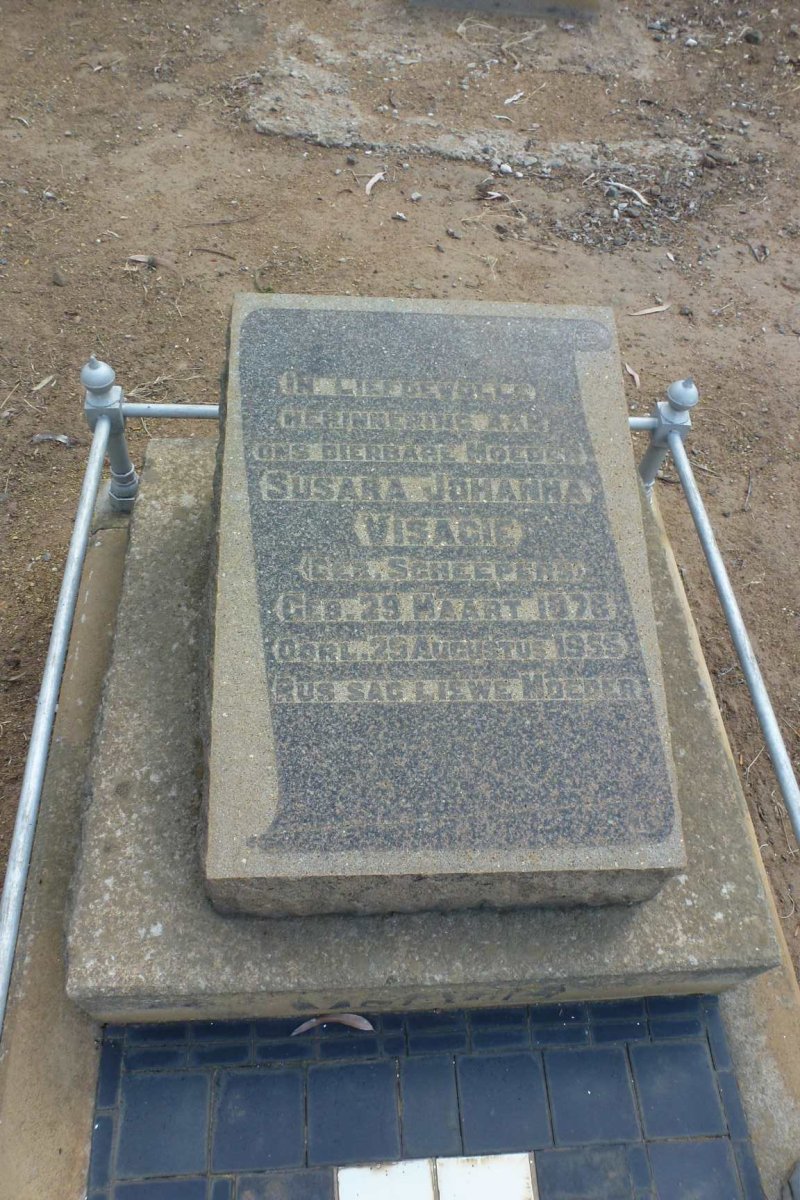 VISAGIE Susara Johanna nee SCHEEPERS 1878-1955