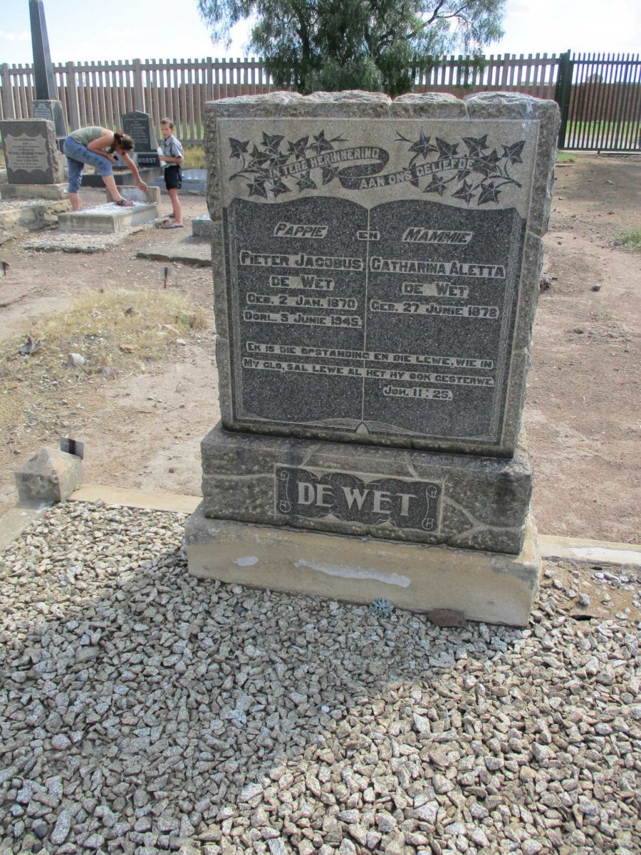 WET Pieter Jacobus, de 1870-1945 & Catharina Aletta 1878-