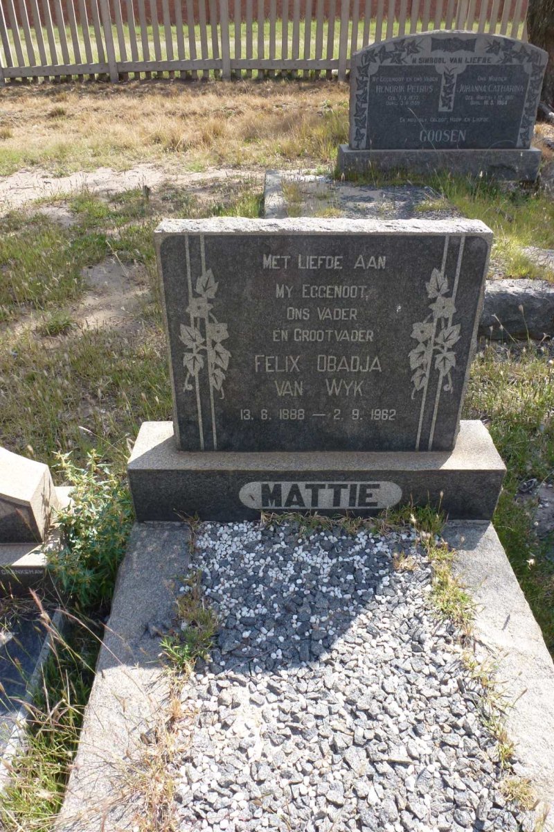 WYK Felix Obadja, van 1888-1962