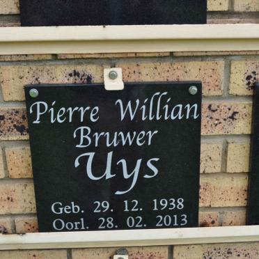 UYS Pierre William Bruwer 1938-2013