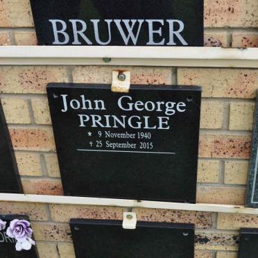 PRINGLE John George 1940-2015