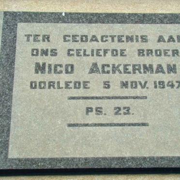 ACKERMAN Nico -1947