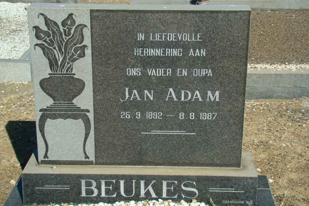BEUKES Jan Adam 1892-1987