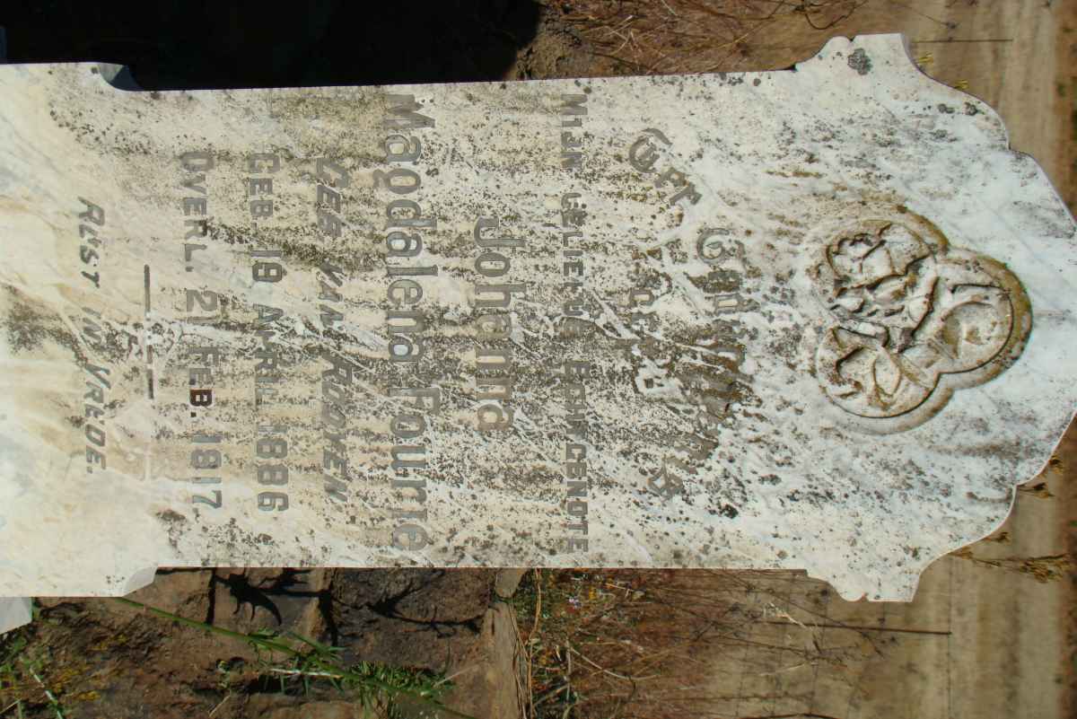 FOURIE Johanna Magdalena nee VAN ROOYEN 1886-1917