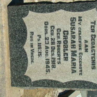 GROBLER Susarah Maria 1918-1945