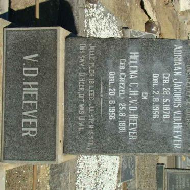 HEEVER Adriaan Jacobus, v.d. 1878-1956 &amp; Helena C.H. 1881-1956