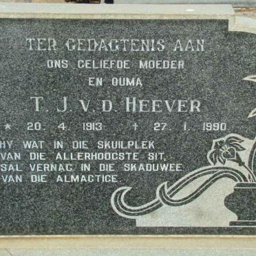 HEEVER T.J., v.d. 1913-1990