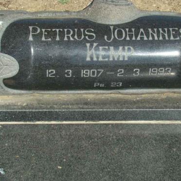 KEMP Petrus Johannes 1907-1993