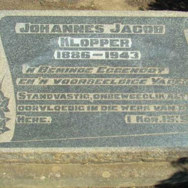KLOPPER Johannes Jacob 1886-1943
