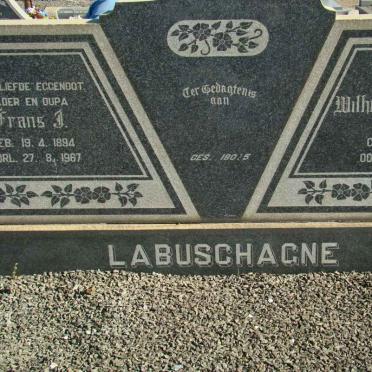 LABUSCHAGNE Frans J. 1894-1967 &amp; Wilhelmina C.M.F.C. COETZER 1899-1988