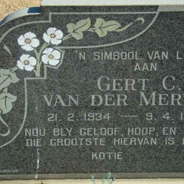MERWE Gert C., van der 1934-1985