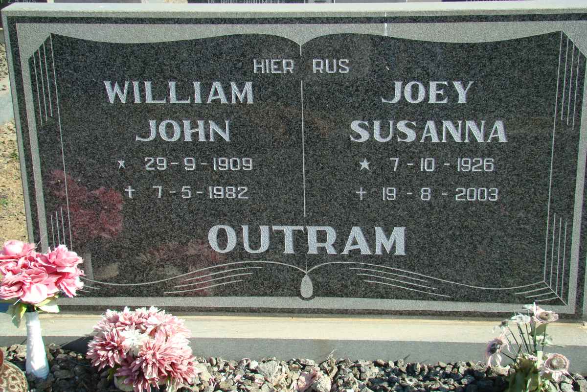 OUTRAM William John 1909-1982 &amp; Joey Susanna 1926-2003