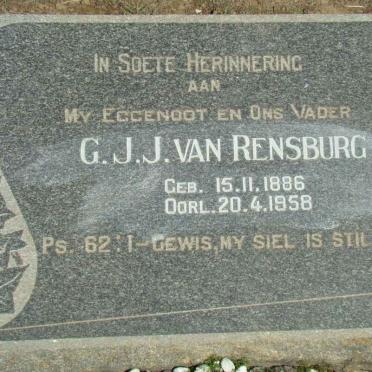 RENSBURG G.J.J., van 1886-1958