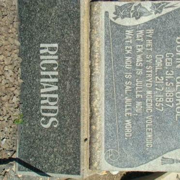 RICHARDS John George 1887-1957