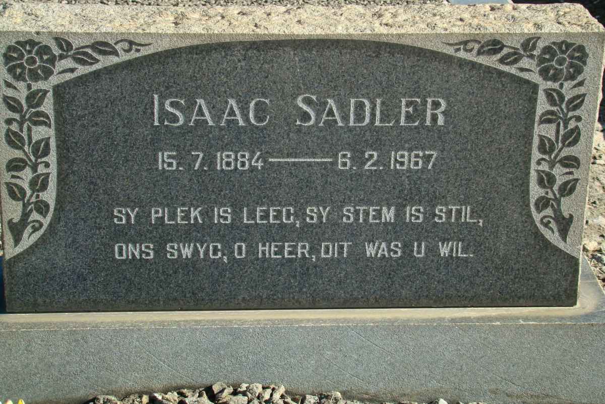 SADLER Isaac 1884-1967