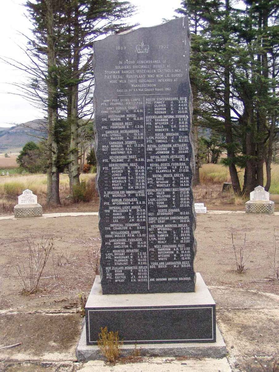 Memorial to the British Soldiers at Wakkerstroom 1899-1902