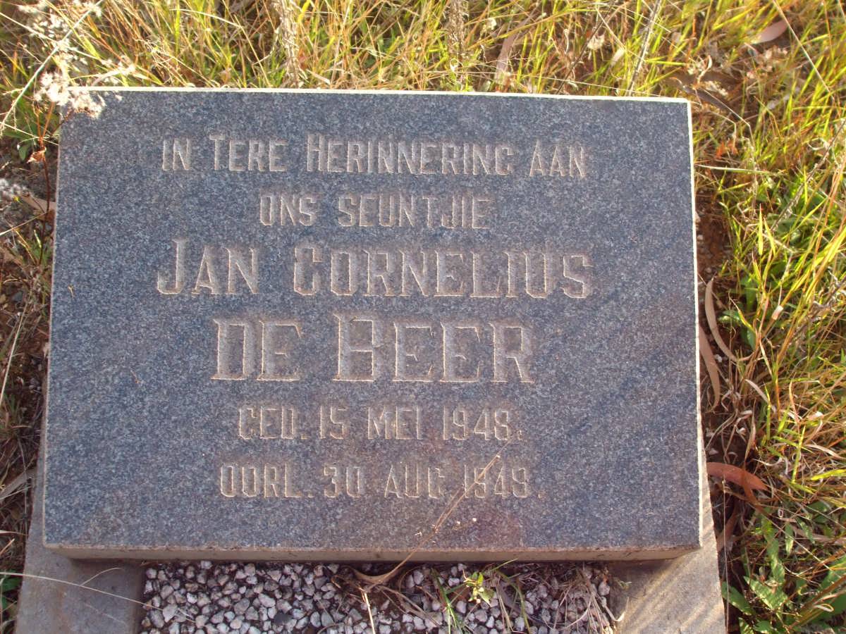 BEER Jan Cornelius, de 1948-1949