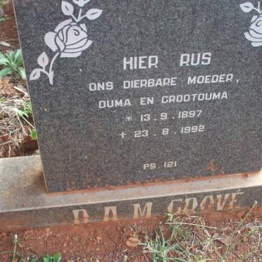 GROVÉ D.A.M. 1897-1992