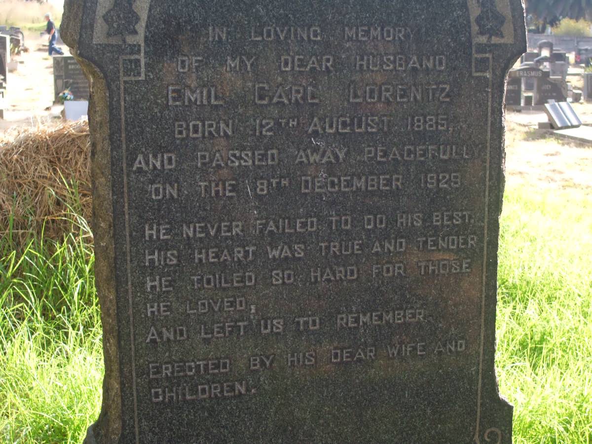 LORENTZ Emil Carl 1885-1929