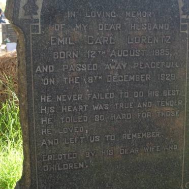 LORENTZ Emil Carl 1885-1929