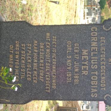 MEYER Cornelius Tobias 1881-1931