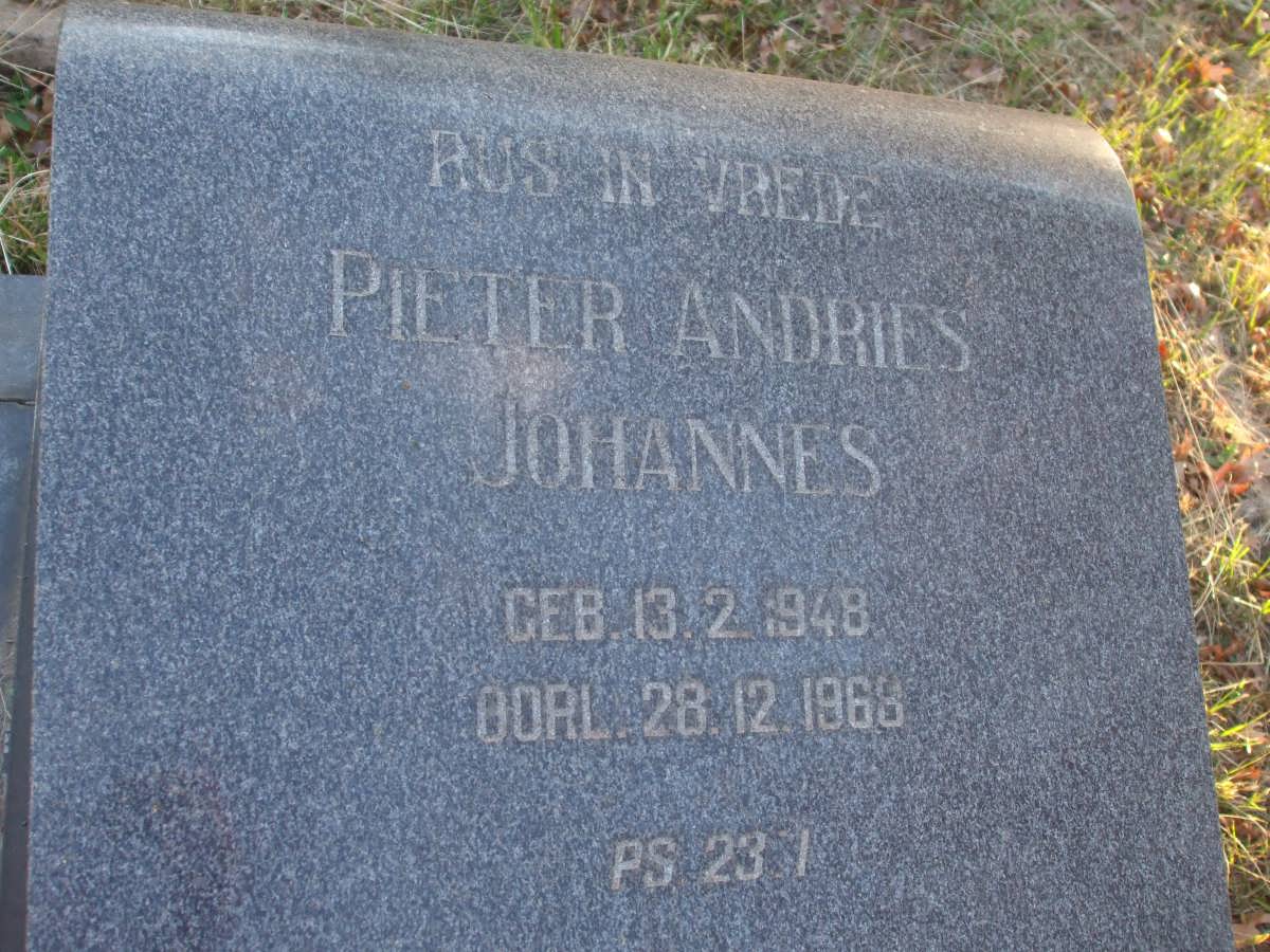 SWANEPOEL Pieter Andries Johannes 1948-1968