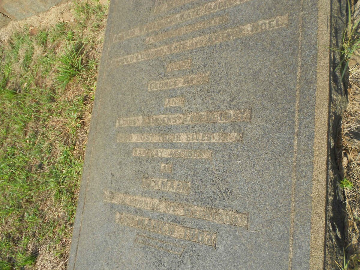 NOEL Harold :: NOEL Edward :: NOEL Kate :: NOEL Arthur:: ? Kate Isabel :: ? George :: BADENHORST Louis ?