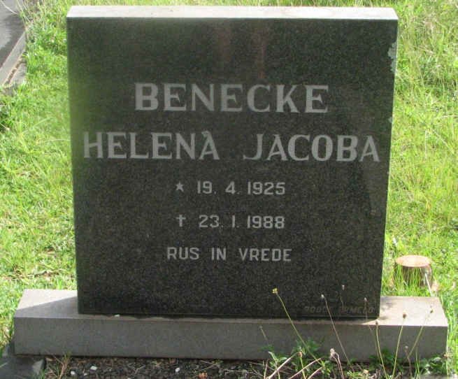 BENECKE Helena Jacoba 1925-1988