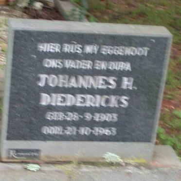 DIEDERICKS Johannes H. 1905-1963