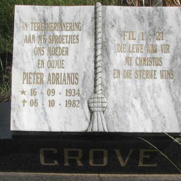 GROVÉ Pieter Adrianus 1934-1982