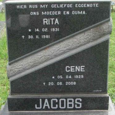 JACOBS Gene 1929-2008 &amp; Rita 1931-1981