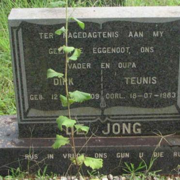 JONG Dirk Teunis, de 1909-1983