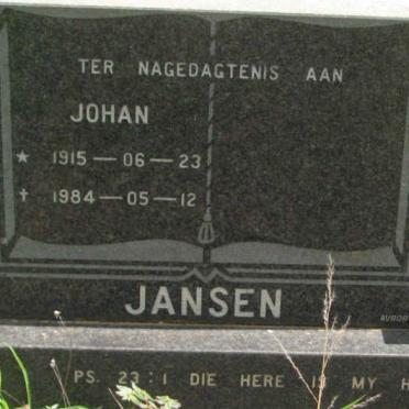 JANSEN Johan 1915-1984