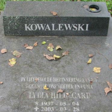 KOWALEWSKI Lydia Hildegard 1937-2003