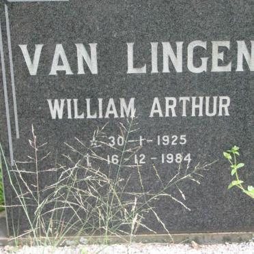 LINGEN William Arthur, van 1925-1984