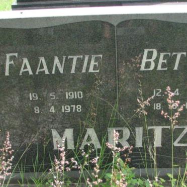 MARITZ Faantie 1910-1978 &amp; Bettie 1916-1999