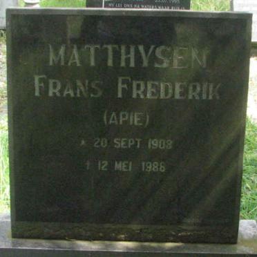 MATTHYSEN Frans Frederik 1908-1986