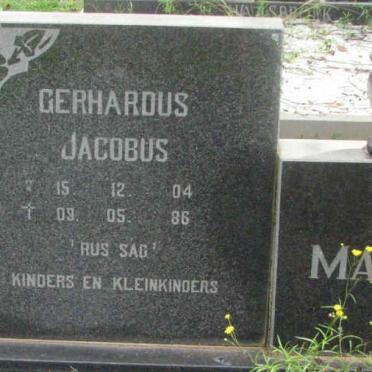 MAREE Gerhardus Jacobus 1904-1986 &amp; Catharina Elizabeth Margaretha 1912-1980