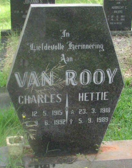 ROOY Charles, van 1915-1992 &amp; Hettie 1918-1989