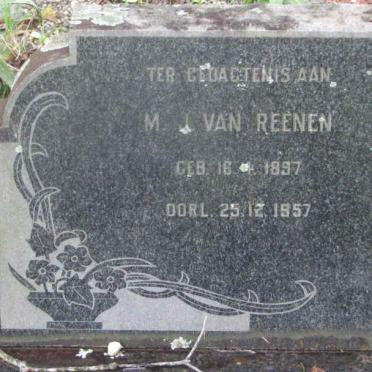 REENEN M.J., van 1897-1957