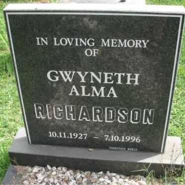 RICHARDSON Gwyneth Alma 1927-1996