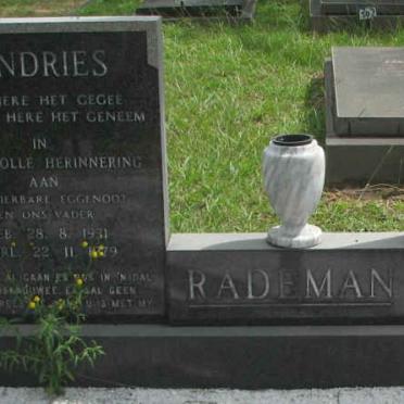 RADEMAN Andries 1931-1979 &amp; Hermien