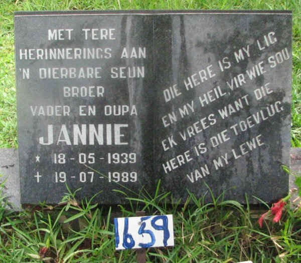 STADEN Jannie, van 1939-1989
