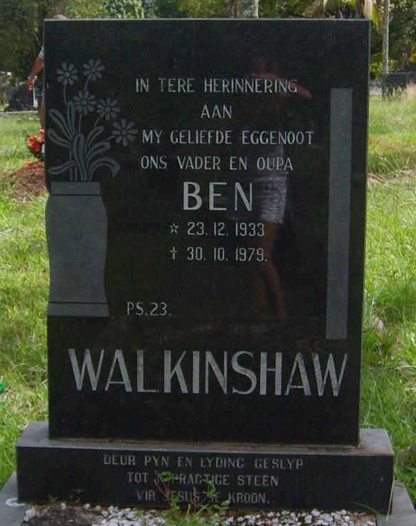 WALKINSHAW Ben 1933-1979