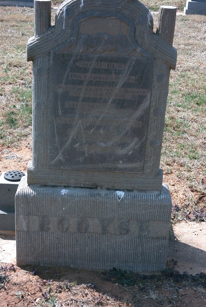 BOOYSE Nicolaas Johannes 1866-1935 &amp; Johanna Elizabeth V.D. MERWE 1871-1932