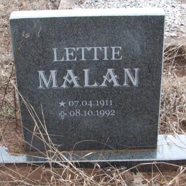 MALAN Lettie 1911-1992
