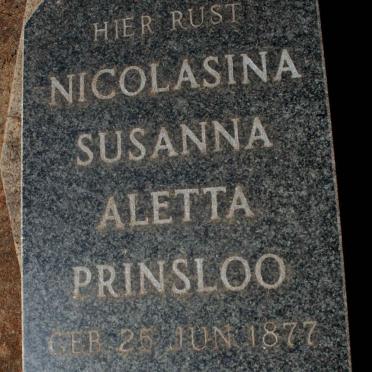 PRINSLOO Nicolasina Susanna Aletta 1877-1879
