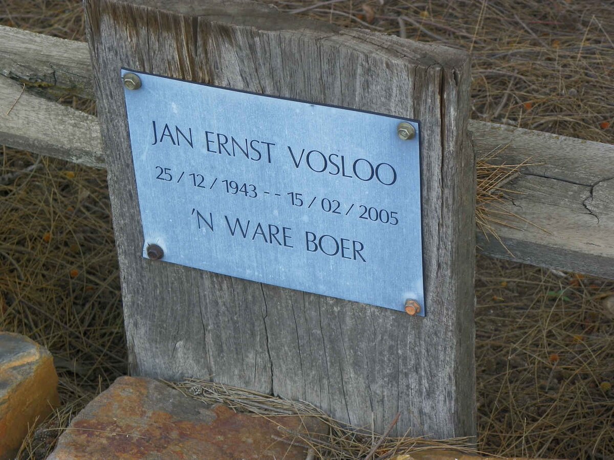 VOSLOO Jan Ernst 1943-2005