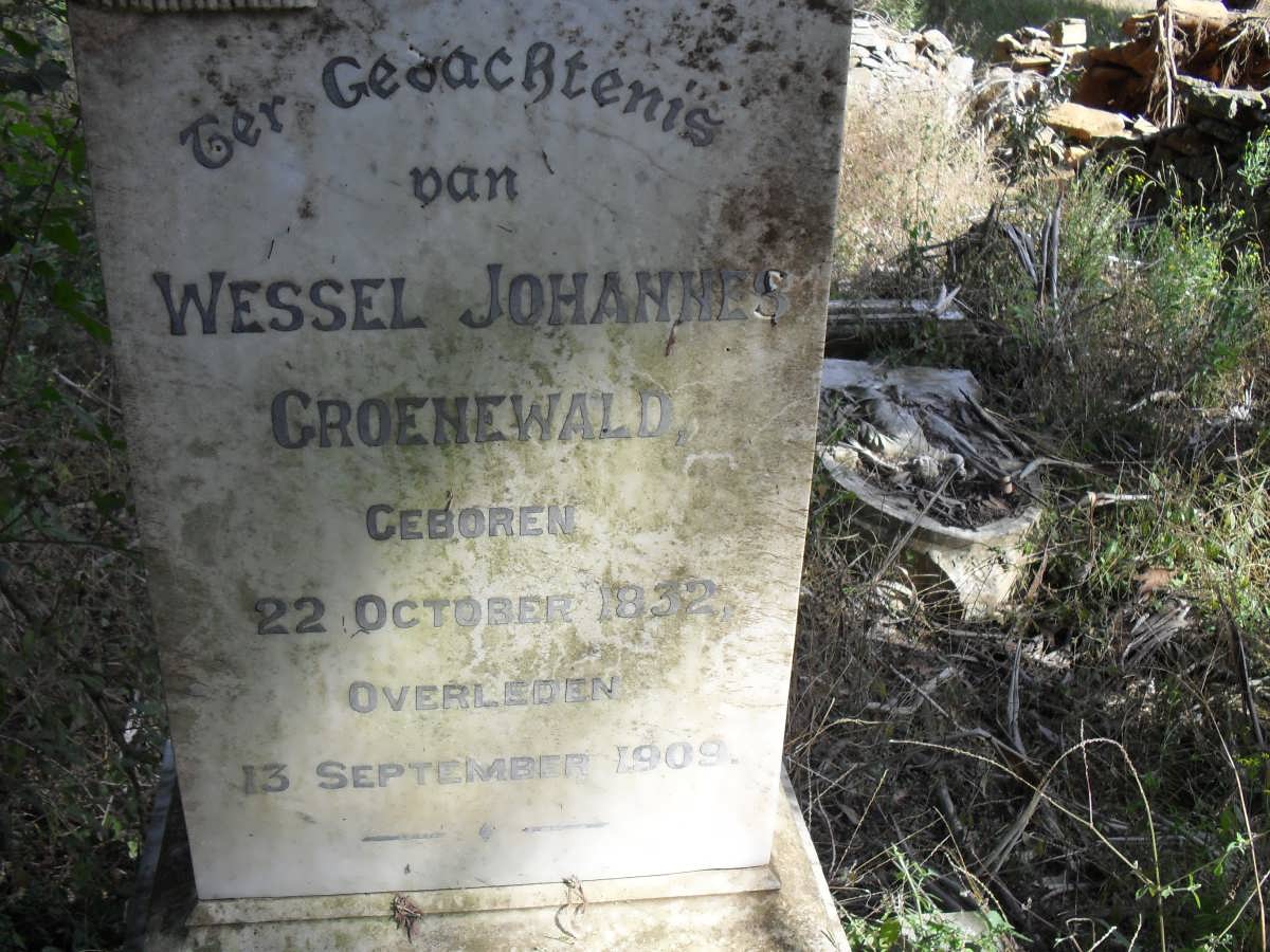 GROENEWALD Wessel Johannes 1832-1909
